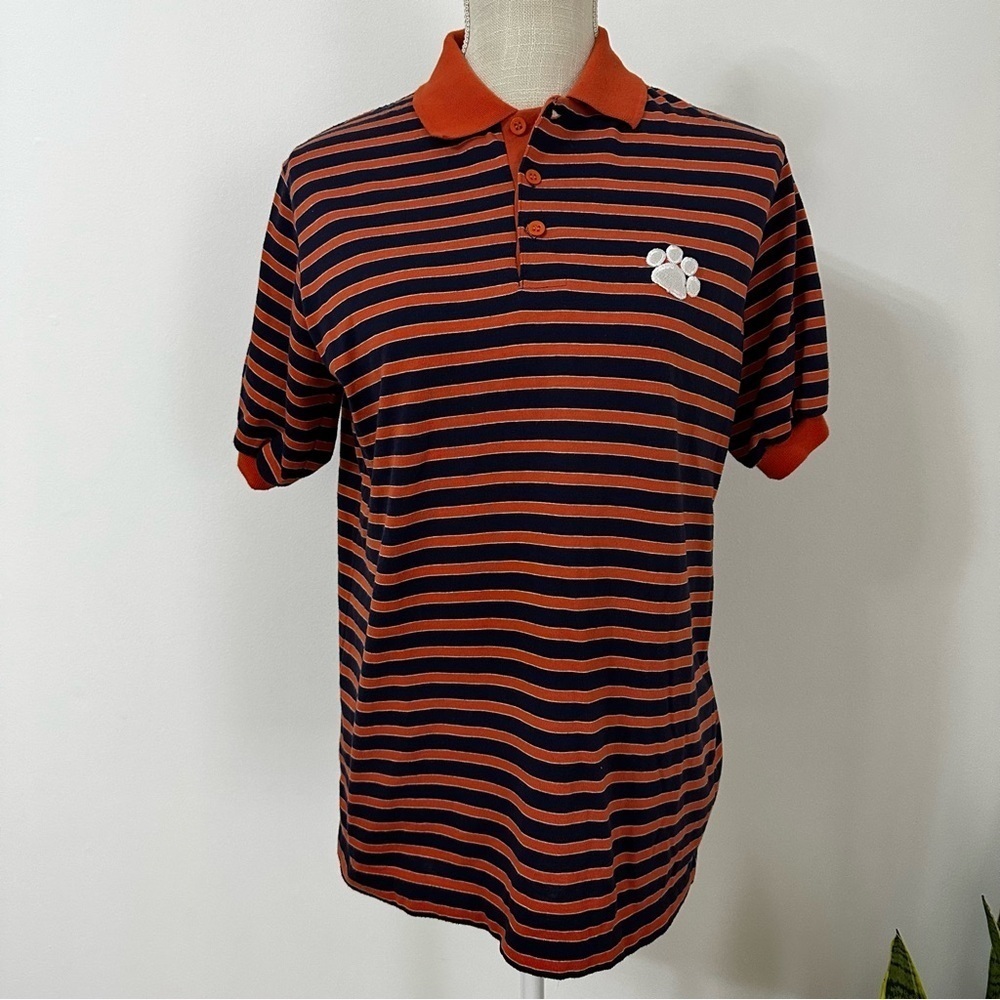 Vintage College Wear Clemson Tiger Polo Short Sleeve Shirt Size Medium - Picture 6 of 7